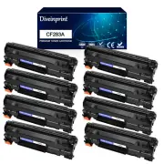 8PK CF283A Toner Cartridge for HP 83A LaserJet Pro MFP M125a M127fw M128fn M201n