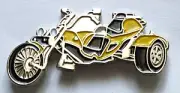 Trike Motorcycle, yellow lapel/hat pin badge B040707