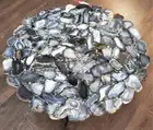 Natural Gray Agate Stone Mid Century Modern Furniture Coffee Table Garden Decors