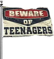 Bar For Man Cave Beware Of Teenagers Flag Car Flags For Room Man Cave Flags(120X180CM)
