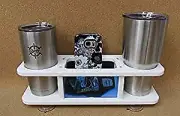 APF Marine Two Beverage Cup Holder w Storage Box Boat Yacht Fishing Catch all