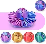 Gear Ball 3D Printed Spin Ball or Cube Fidget Toy,Gear Sphere Fidget Toy,Fidget Ball Gear Toy for Stress and Anxiety Relief, Stress Ball GearSphere Desk Toy for Adults & Kids(Purple Blue,6CM)