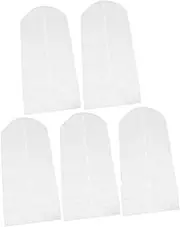 FONDOTIN 5Pcs Translucent Clothing Storage Bag Dust Cover for Coats Suits and Hanging Clothes for Home Wardrobe Organization