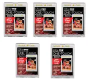 (5-Pack) Ultra Pro GOLD ROOKIE 35pt UV One Touch Magnetic Trading Card Holder