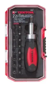 TEKTON 22pc. STUBBY RATCHET SCREWDRIVER SET 3 POSITION RATCHET BRAND NEW BOXED
