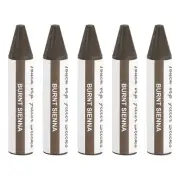Wood Filler Stick, 5 Pcs Wax Sticks Wood Touch Up Markers, Burnt Sienna