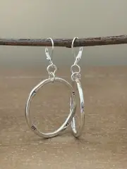 Silver Hoop Earrings Sundance Treasures Jewelry