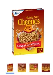 Honey Nut Cheerios Heart Healthy Cereal, Limited Edition Happy Heart Shapes,...