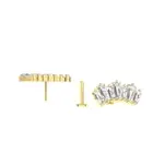 14k Solid gold Cartilage Gold Stud Earrings Conch Earrings Tiny Stud Earring.