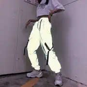 Drawstring Cropped Harem Pants As Shown In Figure - One Size