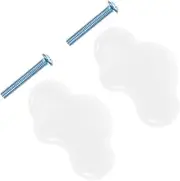 Abaodam 1Set Cartoon Cloud Knobs Ceramic Single Drawer Pull Handles Elegant Wardrobe Knobs for Cabinets and Dressers Household Door Hardware