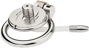 Metal Cock Cage Chastity Device Chastity Cage With Silicone Catheter Chastity Cage Penis Cage Sex Metal Chastity Cage Flat Cage For Male 45Mm