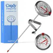 CRAFT911 Candy Thermometer with Pot Clip - Deep Fry Oil Thermometer for Fryin...