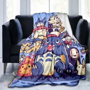 動漫卡通法蘭絨毯子龍貓羊毛毯子沙發可愛柔軟毯子床罩成人兒童