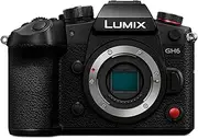 Panasonic LUMIX GH6 25.2MP 4K G Series Micro Four Thirds Mirrorless Digital Camera with Unlimited C4K/4K 4:2:2 10-bit Video Recording, Body Only (DC-GH6GN)