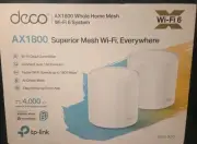 TP-Link Deco X20 AX1800 Whole Home AI Driven Mesh Wi-Fi 6 System 2 Pack Whte NEW