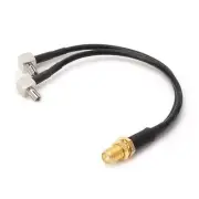 Dual TS9 to SMA Female Antenna Mobile Modem Patch Lead Cable RG174 Cable 15cm