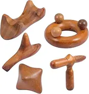 minkissy 5Pcs Sandalwood Guasha Board Massager for Whole Body Relief Promote Simple Use for Spa at Home Travel present for Family and Friends