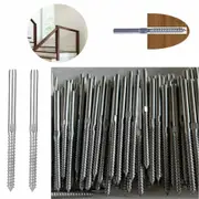 40X Stainless Steel Balustrade Kit Wire Rope Terminal Lag Swage Screws Fittings