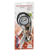 NEW Tyre Pressure Gauge Air Tire Inflator Meter Car Pump Hose Compressor 220 PSI