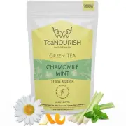 TeaNOURISH Chamomile Mint Green Tea with Calming & Relaxing Properties 3.53oz