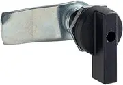 1 Piece Thumb Cam Lock Swing Knob Turn Latch T Handle Thumb Cam Lock T Handle Lock Thumb Operated Offset Cam Lock for Machine Cabinet Drawer Box Lock, Black