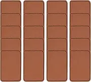 LT Easiyl 20PCS PU Blank Rectangular Leather Label Patches Leather Hat Patches with Adhesive for Clothing Shoes Hats Jeans Bags 7.6x5cm