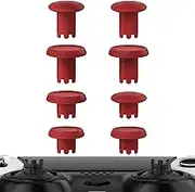 eXtremeRate ThumbsGear Interchangeable Thumbsticks for PS5 Edge Controller, Replacement Carmine Red Analog Thumb Sticks Caps for PS5 Edge Controller - 4 Heights 3 Surfaces Grips - NO Thumbstick Base