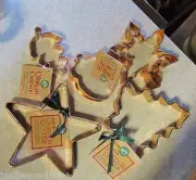 Wilton Copper Cookie Cutter Collection Star Acorn Tree Snowflake New with Tags