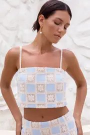 Moonlight Bay Crop Top Blue