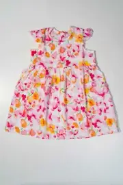REYA ROSETTE NEW YORK Quirky Jasmine Floral Muslin/Spandex Girls Dress 3-4T R$39