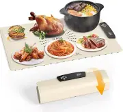 Food Warming Mat: 7 Temperature Settings, Fast Heating, Timer, Child-Lock, Easy