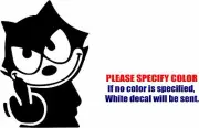 Vinyl Decal Sticker - Felix The Cat The Middle Finger Car Truck Bumper Fun 7"