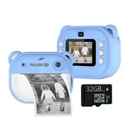 PULSE Instant Thermal Print Digital Camera Blue