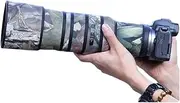 CHASING BIRDS Camouflage Waterproof Lens Coat for Canon RF 600mm F11 is STM Rainproof Lens Protective Cover (Pine Camouflage, with Extender RF 2X)