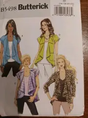 Butterick Pattern B5498 Easy Jacket Cover Up Blouse or Wrap Top Size 16-18-20-22