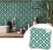 Wallpaper Paste The Paper Green,20x20cm, Tile Stickers Pattern Thicken Wall Decal Sticker Self Adhesive Tile Art Kitchen Bathroom Back Home Decor