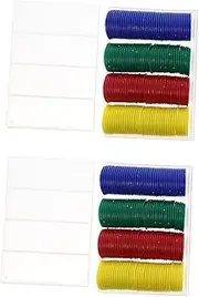 ERINGOGO 320pcs Blank Chip Poker Tokens Custom Blank Poker Chips Counting Discs Chip Bingo Game Chip Poker Chip Case Bingo Chips Cards Game Supplies Custom Poker Chips Plastic