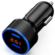 Car Charger Dual USB Cigarette Socket Lighter Adapter For Samsung Apple iPhone (for: Smart)