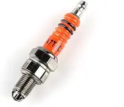 High Performance A7TJC 3 Electrode Spark Plug Replacement for 49cc 50cc 70cc 90cc 110cc 125cc 150cc GY6 Moped Scooter Go Kart Chinese ATV Quads Pit Dirt Bike Scooter