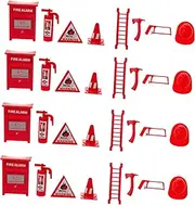 4 Sets Fire Extinguisher Mini Teaching Models for Lightweight Portable Fire Ladder Fun for Boys
