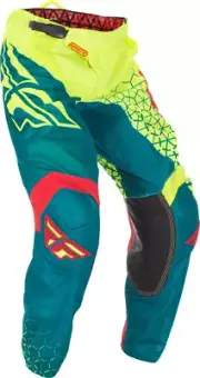 Fly Kinetic Trifecta Mesh Youth Pants Hi-Vis/Teal (26, Green Hi-Vis/Teal)