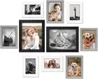 HAMITOR Picture Frames Set for Wall Gallery - 10 Pack Assorted Color Modern