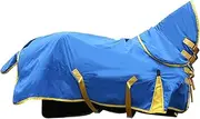 Equestrian Horse Care Sheet Waterproof Fly Sheet for Horses, Blue M