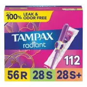 Tampax Radiant Tampons Regular Super SuperPlus LeakGuard Braid 100 Protection