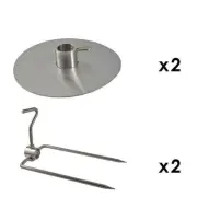 Spit Roast Accessories | 22mm | Prongs and Gyros Plates