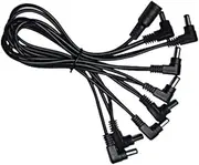 COMPUKAS Way Right Angle Daisy Chain Power Cable for Guitar and Bass Effect Pedals Durable Noise Isolation Design for Neat Pedal Board Setup Compatible with All Pedal