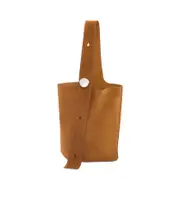 Large Pebble bucket bag in suede calfskin One size tobacco color