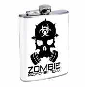 Zombie D6 8oz Stainless Steel Hip Flask