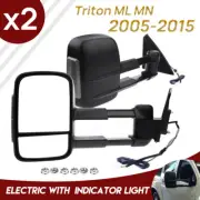 Power Extendable Towing Mirrors w/ Indicators for Mitsubishi Triton ML MN 05-15